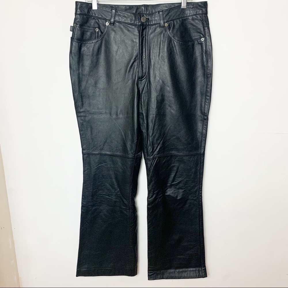 Ralph Lauren Lauren Jeans Co. 100% Leather Pants in Black Size 14